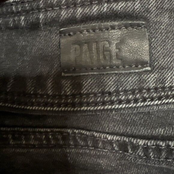 PAIGE Hoxton High Rise Skinny Jeans Size 30 Ankle Peg Raw Hem w/ Belt in Riot - Picture 10 of 13